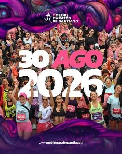 Afiche Medio Maraton de Santiago 30 de agosto 2026