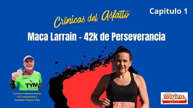Portada del video en YouTube «Entrevista Macarena Larrain Marathon Majors Chile)»